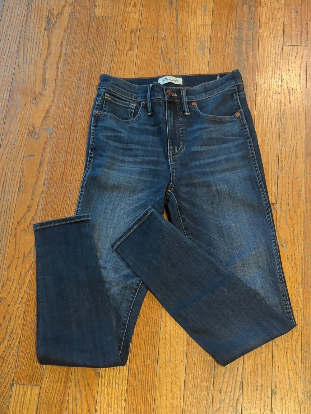Madewell High Rise Skinny Blue Jeans